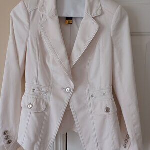 White House Black Market White Stitch Waist Jacket/Blazer 00P
